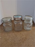 3 Various Size Bale & Wire Jars