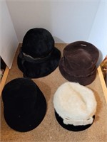 4 Vintage Women's Winter hats