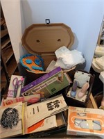 Vtg Sewing Box & Misc Sewing Items