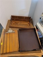 Wood Dresser Caddy & Other Wood Pcs