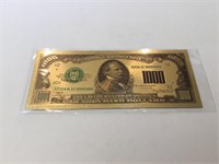 1000 dollar 24k gold bill