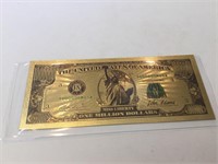 1,000,000 dollar 24k gold bill