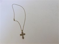 Sterling silver necklace and cross