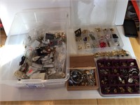 Large tub lot of costume jewelry