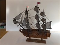 Vintage HMS Victory wood ship model