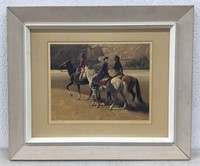 Framed Native American Painting 25" x 21”
