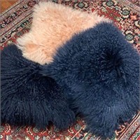 Tibetan lamb down pillow 3 colors 14”sq