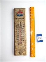 Standard Oil metal thermometer-thermometer intact