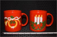 (2) Waechtersbach W Germany Christmas Mugs