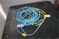 LOT OF TWO TWENTY FOOT EXTENSION CORDS