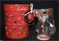 Lolita Mini-Tini Frostys Going Down glass ornament