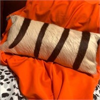 Petite authentic zebra skin ACCENT pillow NEW