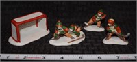 O'Well Christmas Village ceramic hockey players