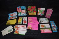 Lot of vintage Christmas gift tags & cards