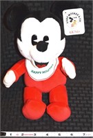 Vtg Disney Baby Mickey Mouse Happy Holiday plush