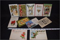 lot of (11) vintage/antique Christmas post cards
