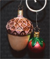 2) Vtg Inge Glass W Germany Christmas ornaments