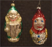 2) Vtg West Germany mercury glass ornaments