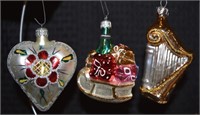 3) Poland vtg mercury glass Christmas ornaments