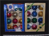 (2) vintage boxed sets Christmas ball ornaments