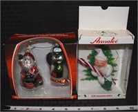 Annalee Elf/Candy Cane & NASCAR ornaments