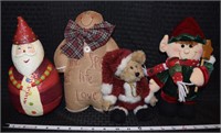 (4) Christmas/Holiday decor Midwest Santa Claus