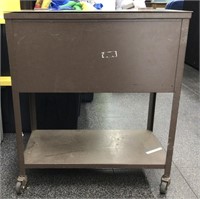Metal Rolling Cabinet filled w/ Tools/Materials