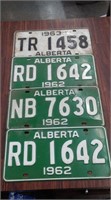 VINTAGE Alberta license plates