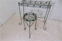 2 Metal Plant Stands 19" to 24" Tall