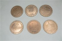 6 Casino Token Coins
