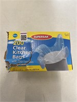 SUPERSAK CLEAR KITCHEN BAGS 200 PACK