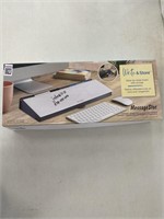 MESSAGE-STOR WHITE BOARD WITH COMPARTMENT GLASS