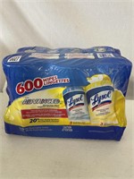 LYSOL 6 BOTTLES OF DISINFECTING WIPES