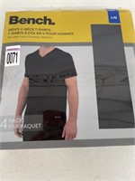 4 PACK OF BENCH MENS SHIRTS LARGE