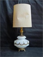 Vintage Venitian Lamps w/irridescent glass 38"x14"
