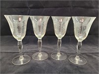 Vintage Floral wine glasses