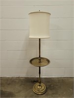 Vintage Brass Tray / Table Floor Lamp