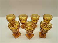 4.5" Amber Glass Goblet
