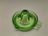 Green Vasoline Glass Juicer