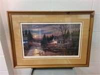 "Quiet of the Evening" c.1988 Framed 34.5" x 25"