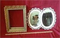 Frames, 2 white mirrors