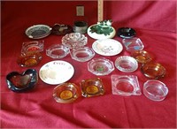 Large assortment of ashtrays