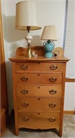Dresser & Two Lamps, 30x17x50