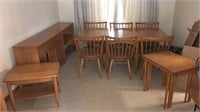 Dining Room Set; Table w/6 Chairs, End Tables,
