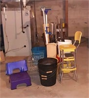 Step stools, buckets, mops, pipe insulation