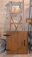 5 ft ladder  & small barn door