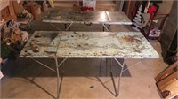 Two metal folding tables  - 60 x24