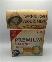 Saltines & Uneeda Bakers Advertising Boxes