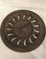 16" Antique Cast Iron Register Vent Cover RARE