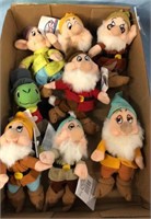 8 NEW Seven Dwarfs & Jiminy Cricket Stuffed Toys